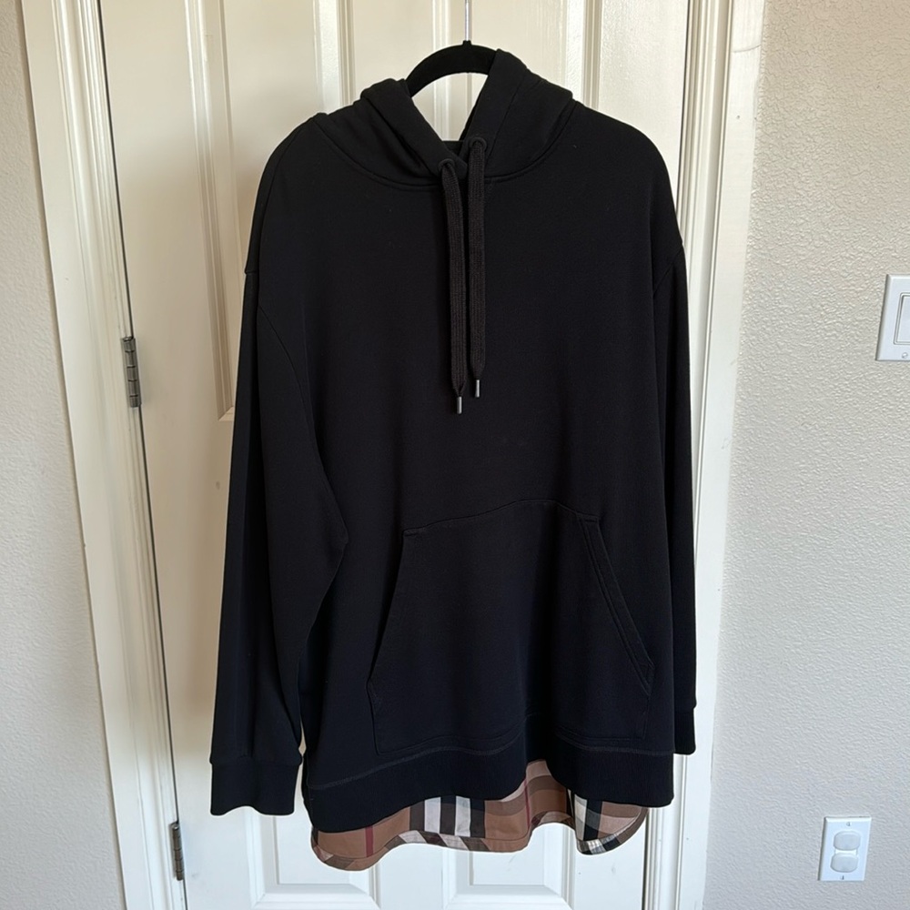 Burberry Hoodie with Drawstring and Canvas back